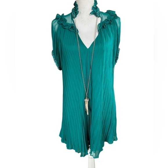 Meghan Los Angelas silk pleated mini dress size XXS - Picture 1 of 10